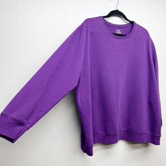 Just My Size Purple Sweatshirt Womens 3X Athleisure Casual Everyday Wear Lounge - Picture 5 of 10